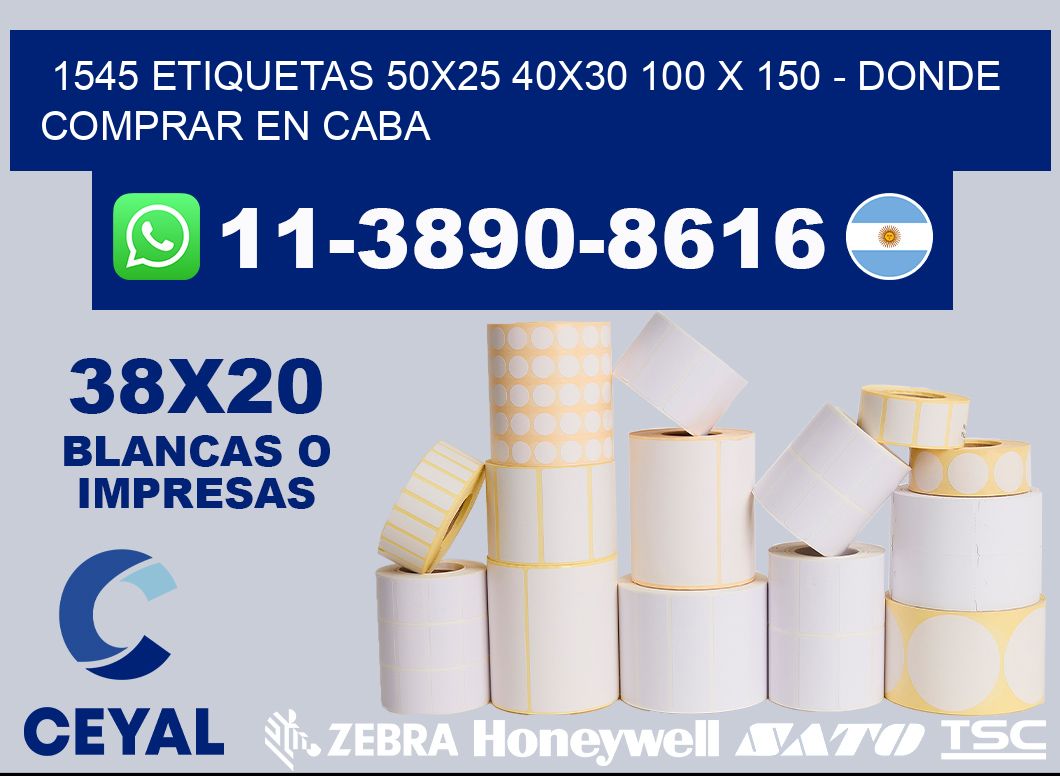 1545 etiquetas 50x25 40x30 100 x 150 - Donde Comprar en Caba
