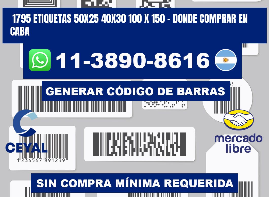 1795 etiquetas 50x25 40x30 100 x 150 - Donde Comprar en Caba