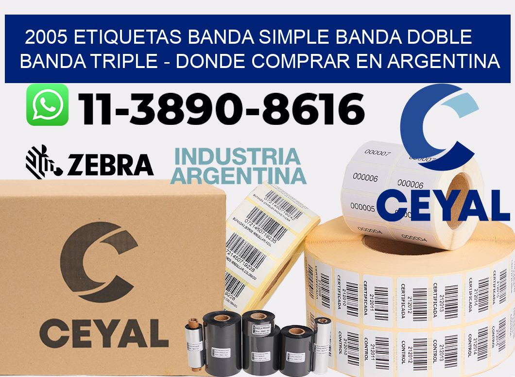 2005 etiquetas banda simple banda doble banda triple - Donde Comprar en Argentina
