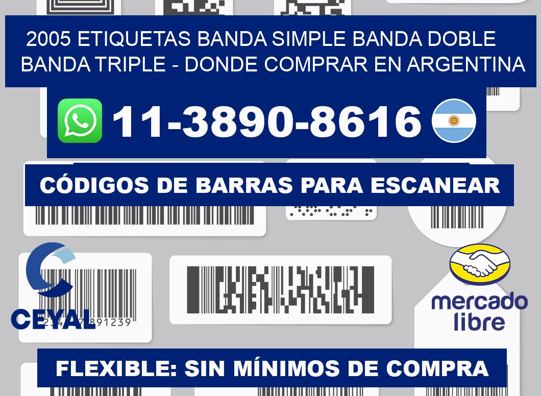 2005 etiquetas banda simple banda doble banda triple - Donde Comprar en Argentina