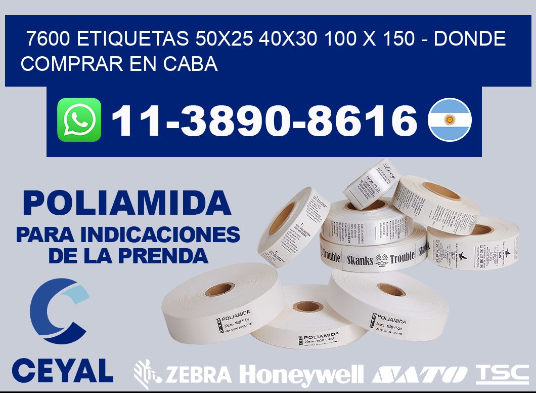 7600 etiquetas 50x25 40x30 100 x 150 - Donde Comprar en Caba
