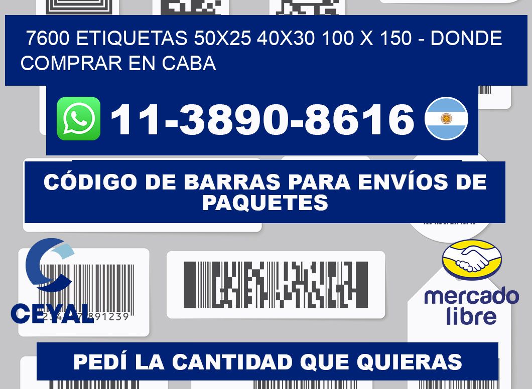 7600 etiquetas 50x25 40x30 100 x 150 - Donde Comprar en Caba