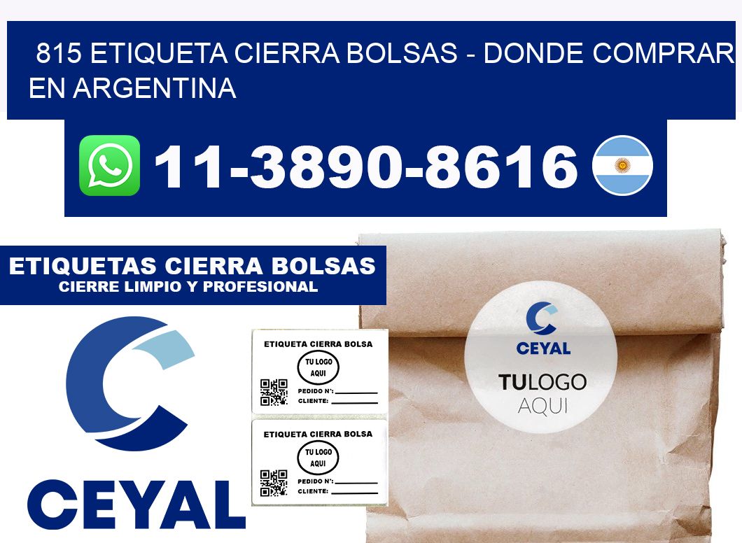 815 etiqueta Cierra Bolsas - Donde Comprar en Argentina