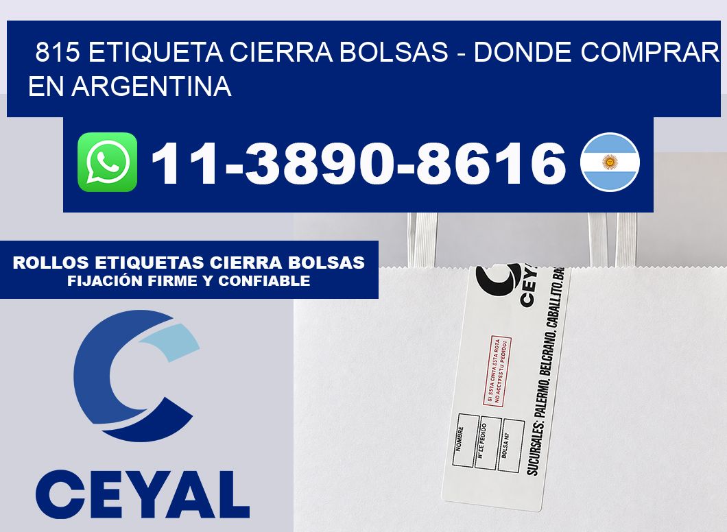 815 etiqueta Cierra Bolsas – Donde Comprar en Argentina