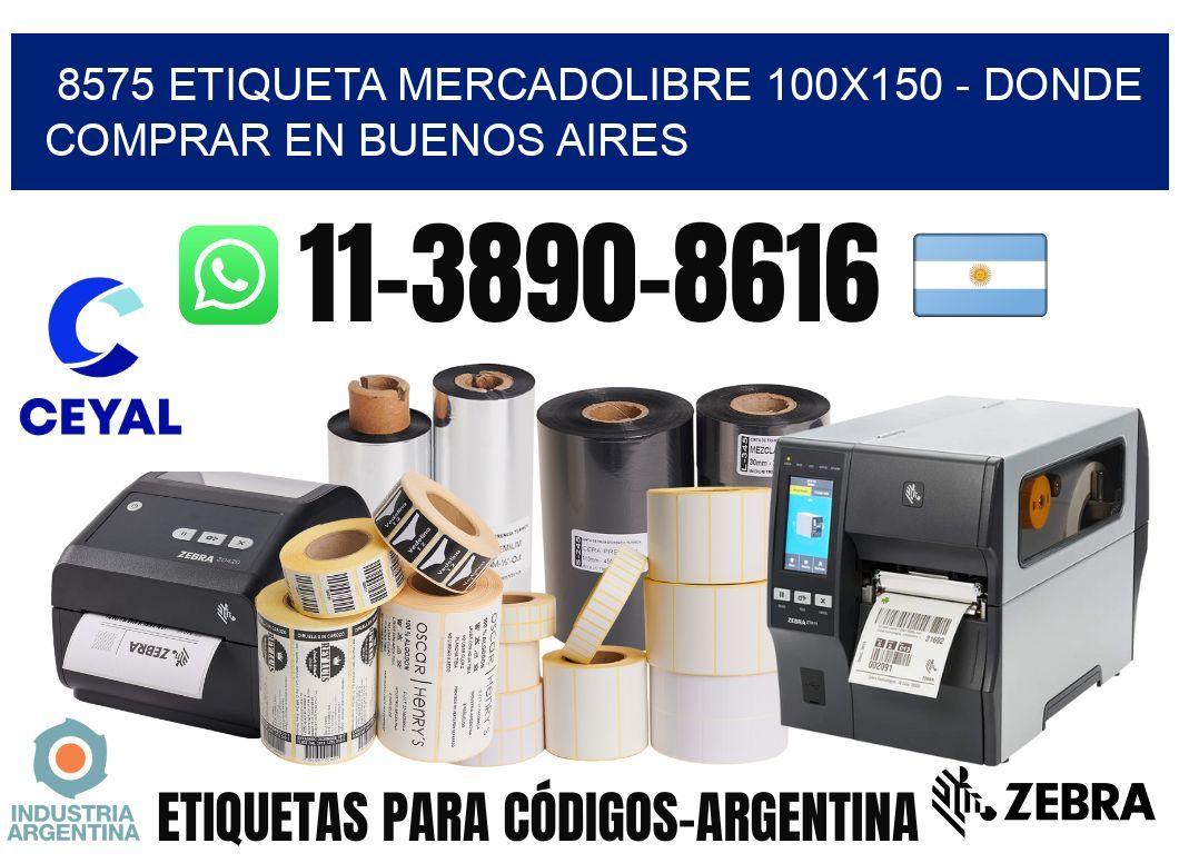 8575 etiqueta MercadoLibre 100x150 - Donde Comprar en Buenos Aires