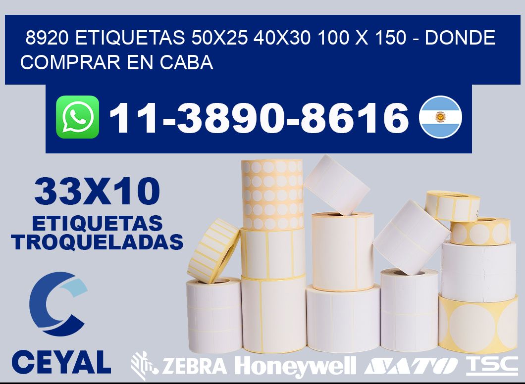 8920 etiquetas 50x25 40x30 100 x 150 - Donde Comprar en Caba