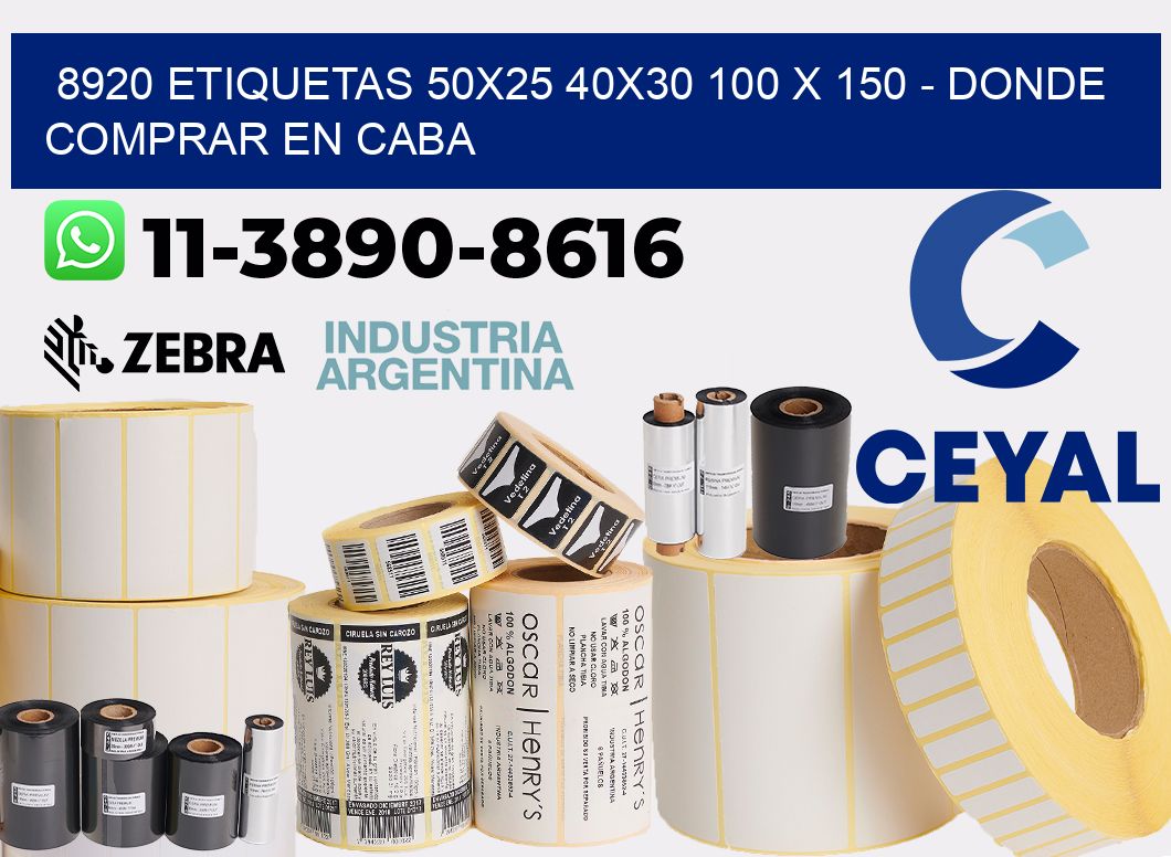 8920 etiquetas 50x25 40x30 100 x 150 - Donde Comprar en Caba