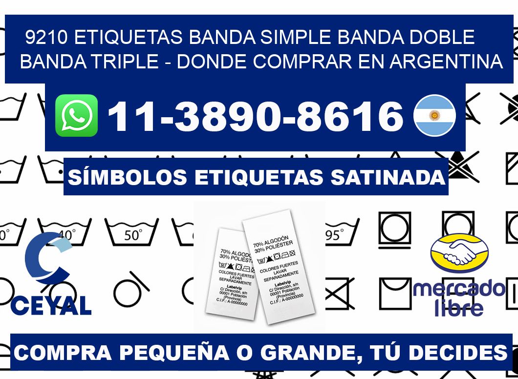 9210 etiquetas banda simple banda doble banda triple - Donde Comprar en Argentina