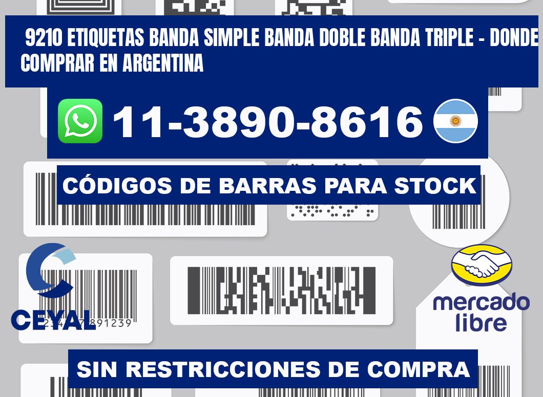 9210 etiquetas banda simple banda doble banda triple - Donde Comprar en Argentina
