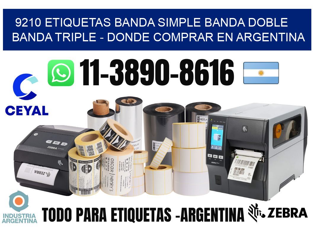9210 etiquetas banda simple banda doble banda triple - Donde Comprar en Argentina