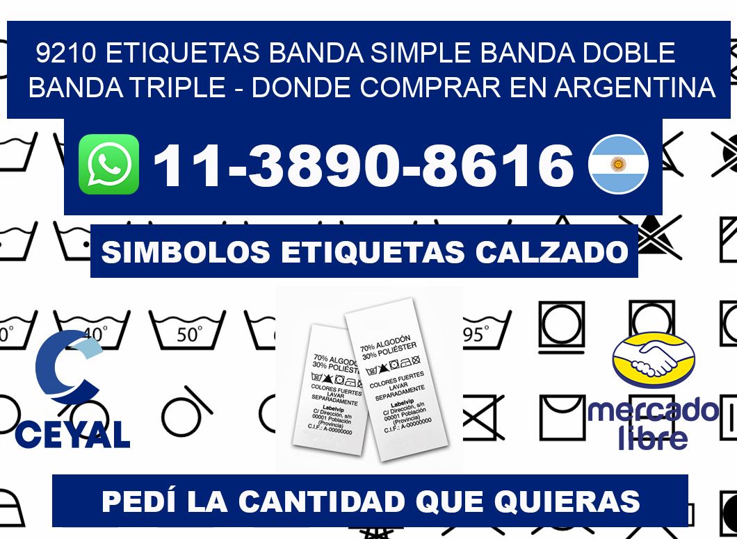 9210 etiquetas banda simple banda doble banda triple - Donde Comprar en Argentina