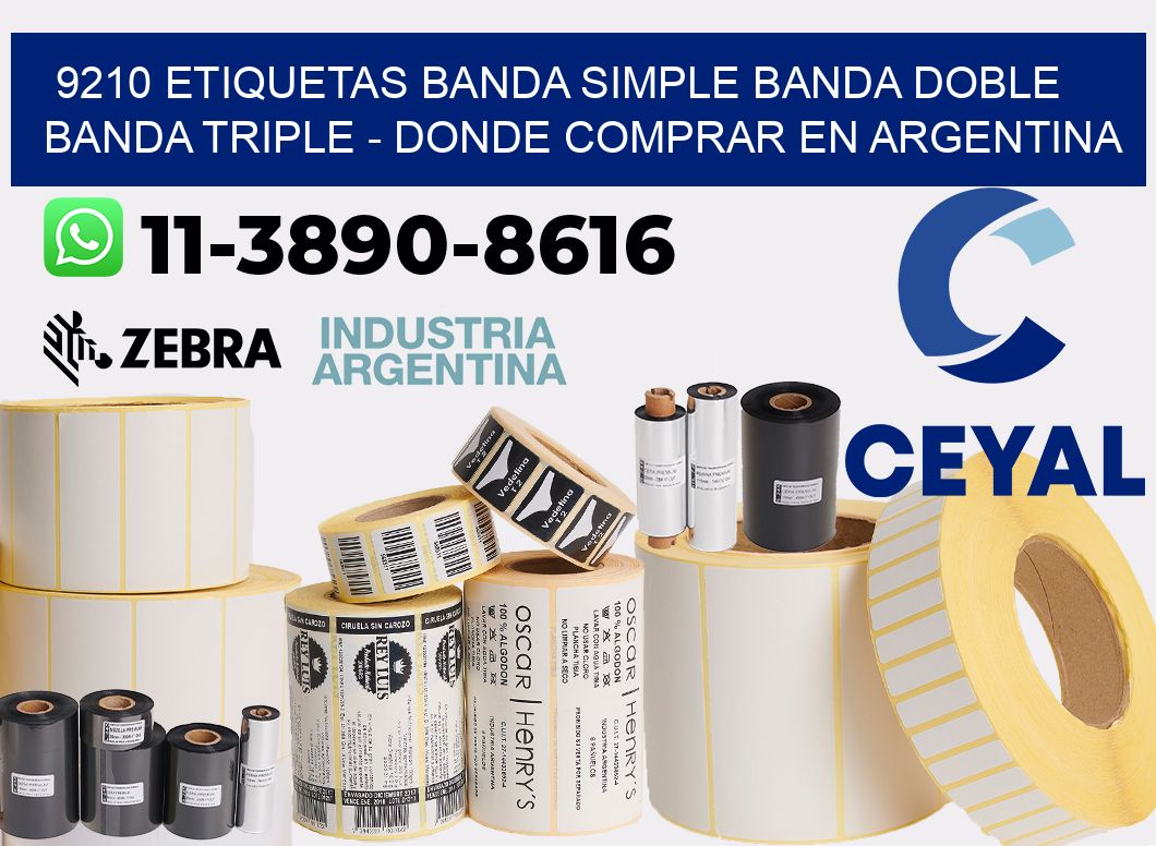 9210 etiquetas banda simple banda doble banda triple - Donde Comprar en Argentina
