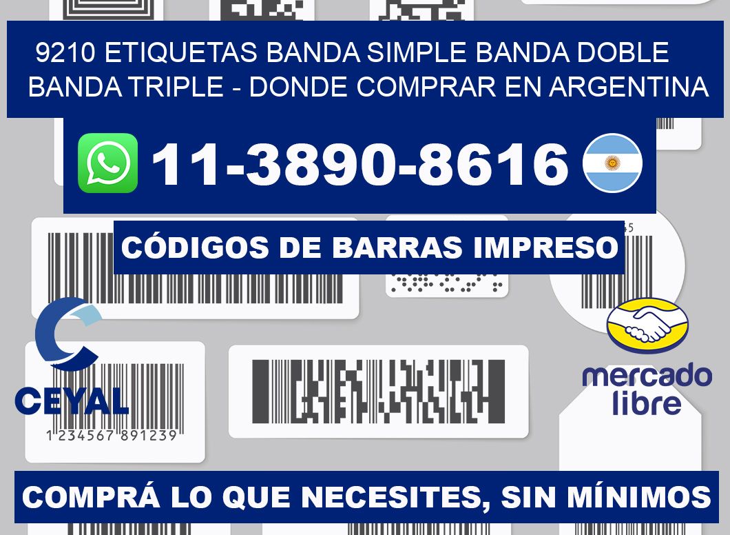 9210 etiquetas banda simple banda doble banda triple - Donde Comprar en Argentina