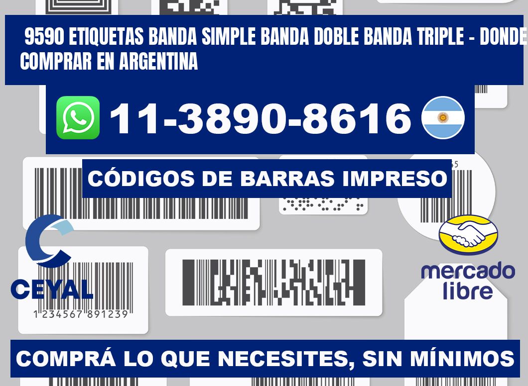 9590 etiquetas banda simple banda doble banda triple - Donde Comprar en Argentina