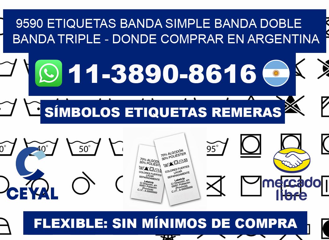 9590 etiquetas banda simple banda doble banda triple - Donde Comprar en Argentina