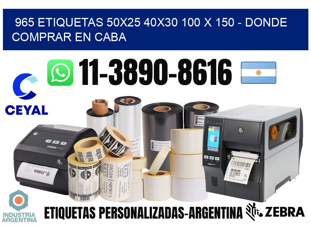 965 etiquetas 50x25 40x30 100 x 150 - Donde Comprar en Caba