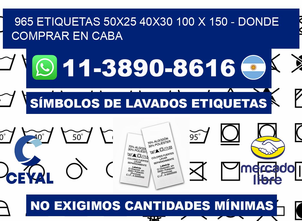 965 etiquetas 50x25 40x30 100 x 150 - Donde Comprar en Caba