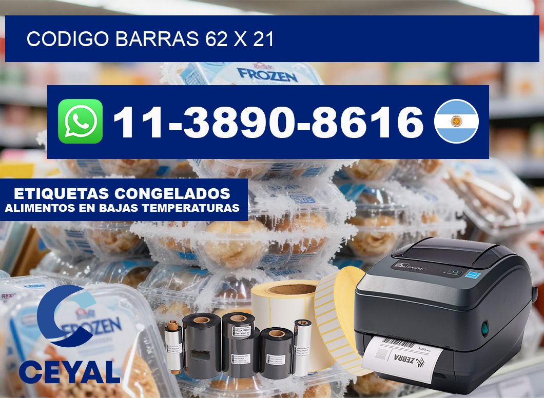 Codigo barras 62 x 21