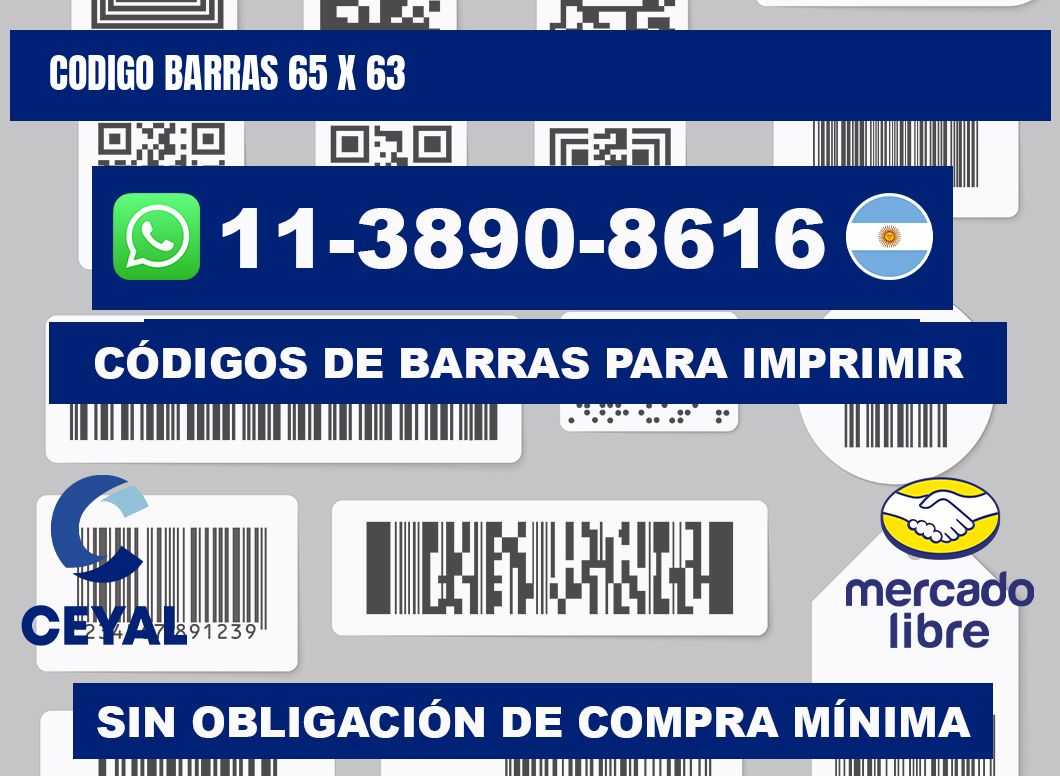 Codigo barras 65 x 63