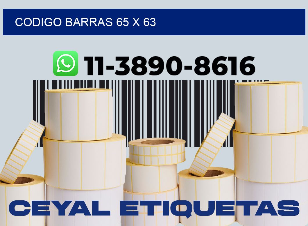 Codigo barras 65 x 63