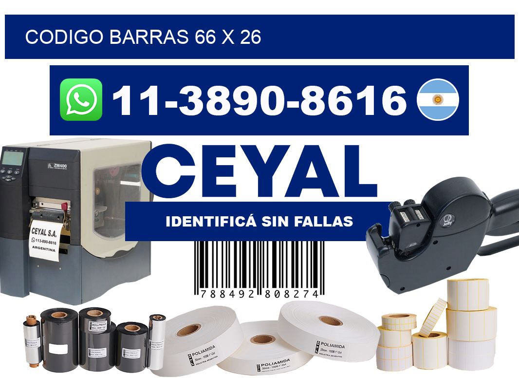 Codigo barras 66 x 26