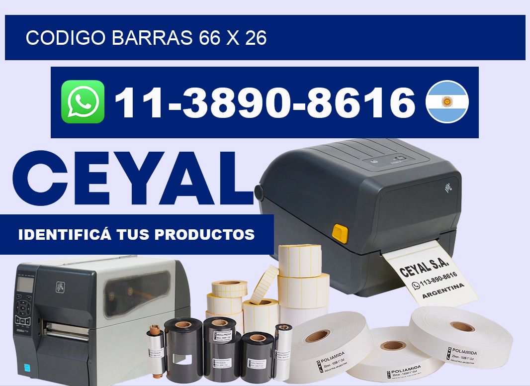 Codigo barras 66 x 26