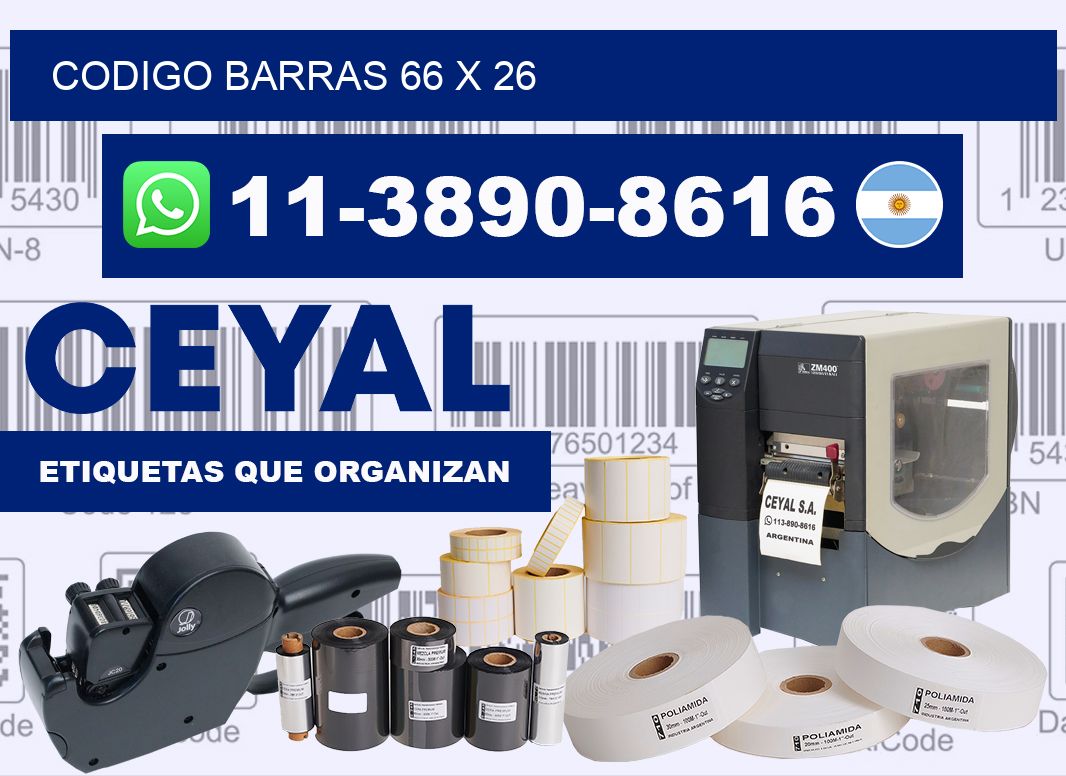 Codigo barras 66 x 26