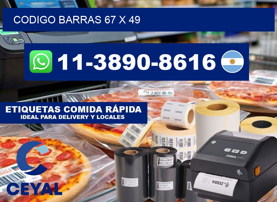Codigo barras 67 x 49