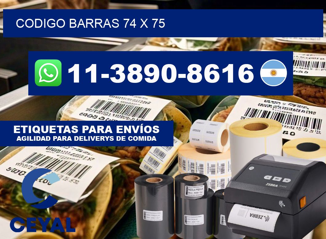 Codigo barras 74 x 75