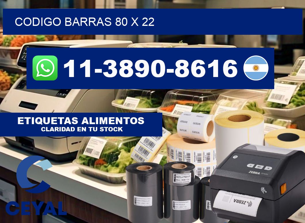 Codigo barras 80 x 22