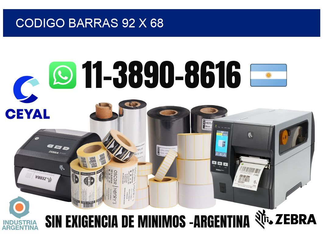 Codigo barras 92 x 68
