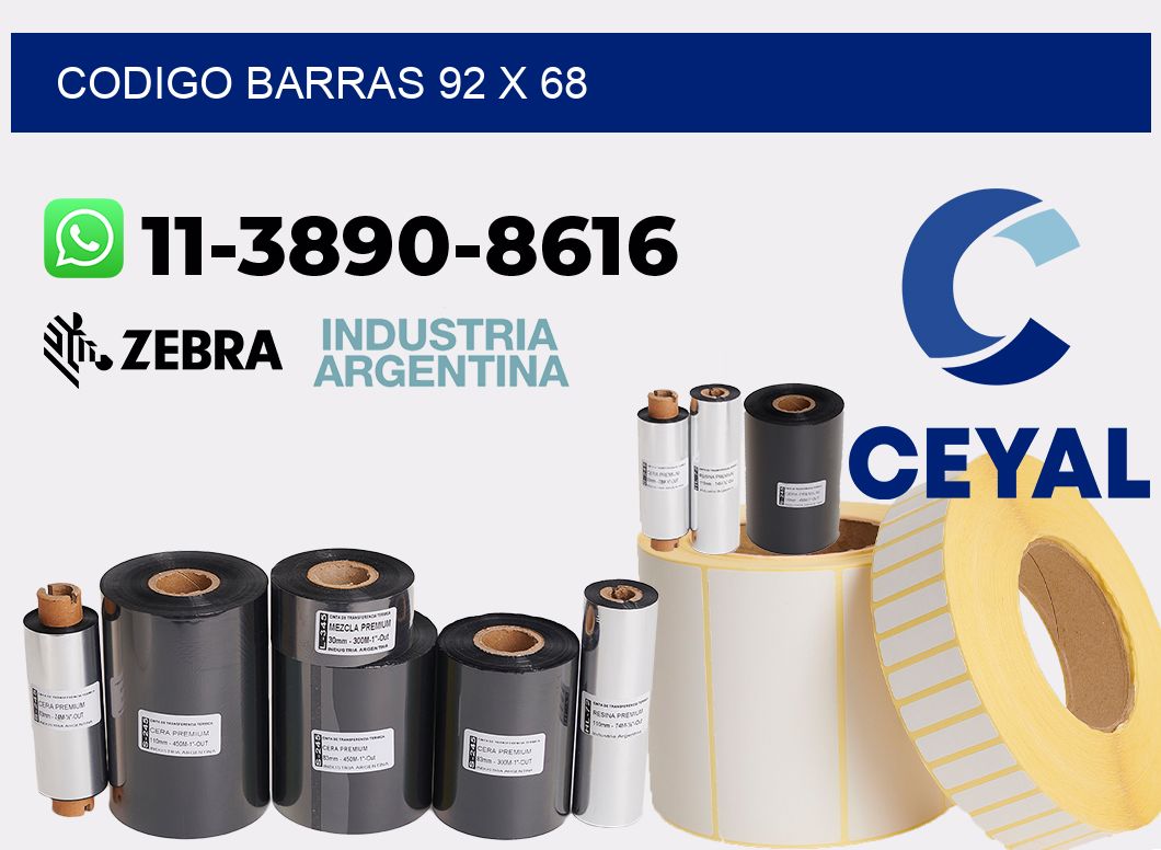 Codigo barras 92 x 68