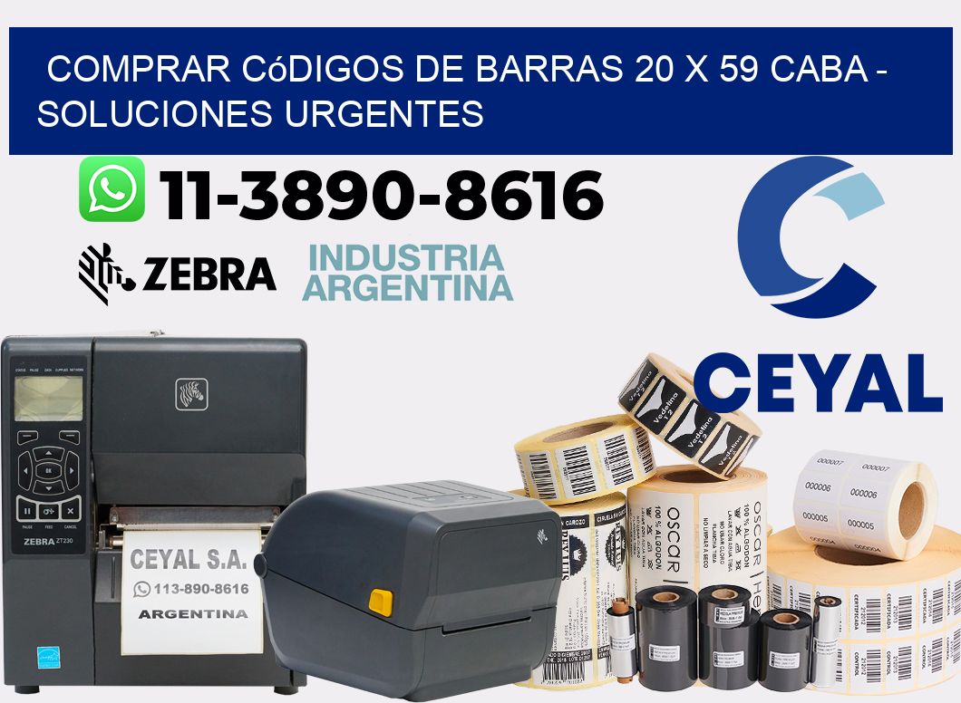 Comprar códigos de barras 20 x 59 CABA - soluciones urgentes