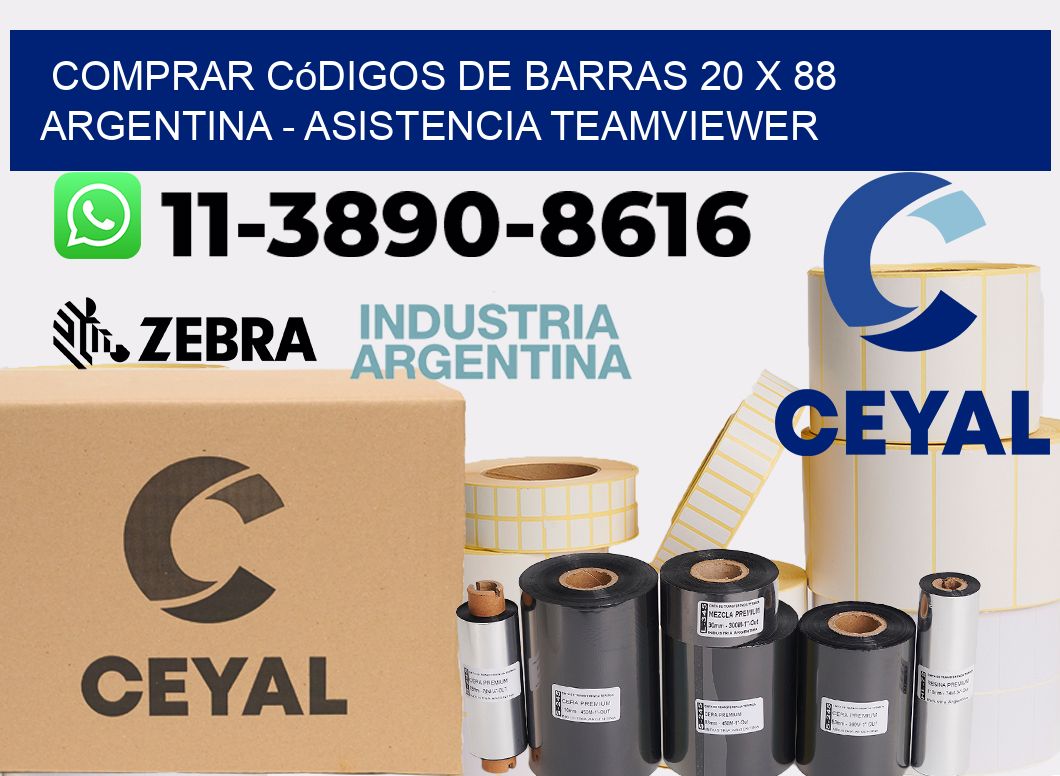 Comprar códigos de barras 20 x 88 argentina - asistencia teamviewer