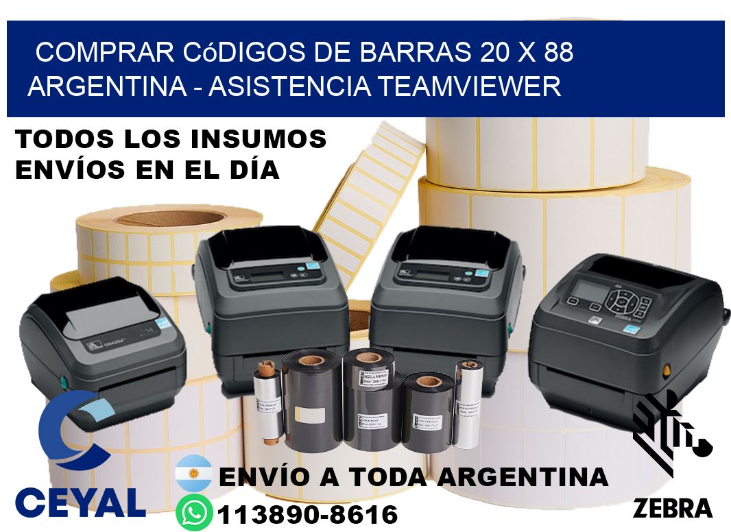 Comprar códigos de barras 20 x 88 argentina - asistencia teamviewer