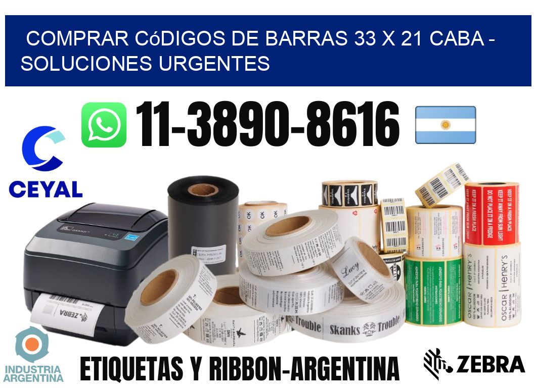 Comprar códigos de barras 33 x 21 CABA - soluciones urgentes