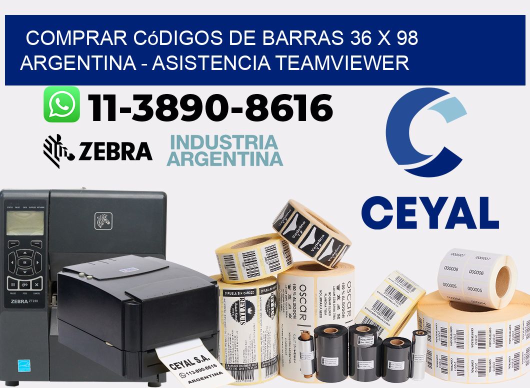 Comprar códigos de barras 36 x 98 argentina - asistencia teamviewer