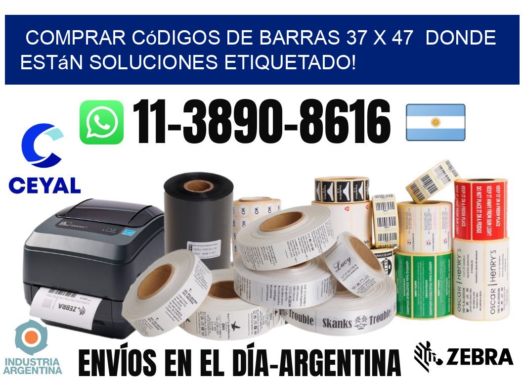 Comprar códigos de barras 37 x 47  donde están soluciones etiquetado!
