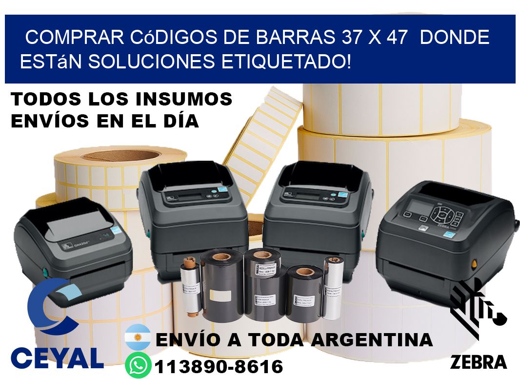 Comprar códigos de barras 37 x 47  donde están soluciones etiquetado!