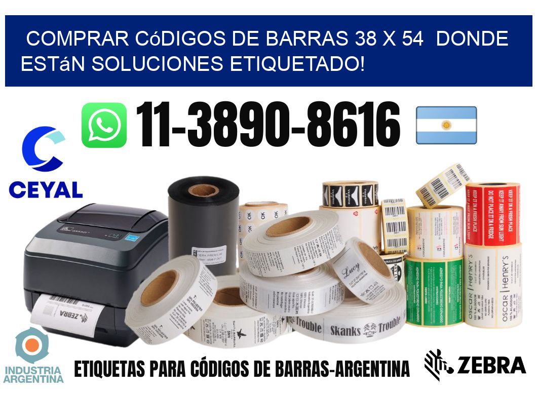 Comprar códigos de barras 38 x 54  donde están soluciones etiquetado!