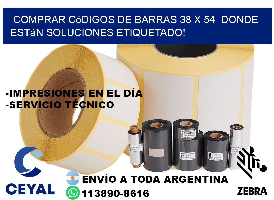 Comprar códigos de barras 38 x 54  donde están soluciones etiquetado!