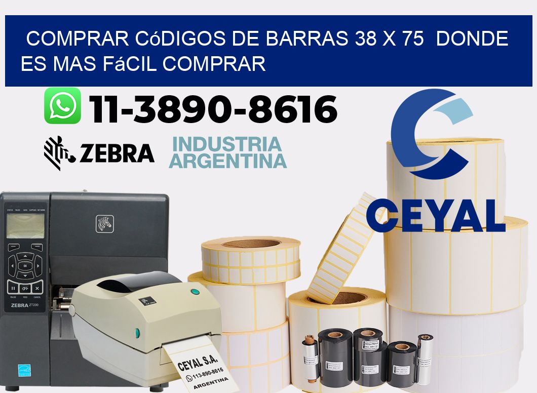 Comprar códigos de barras 38 x 75  Donde es mas fácil comprar