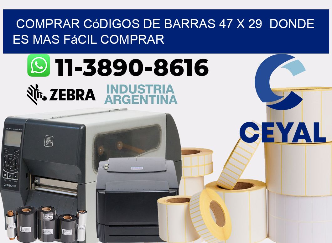 Comprar códigos de barras 47 x 29 Donde es mas fácil comprar
