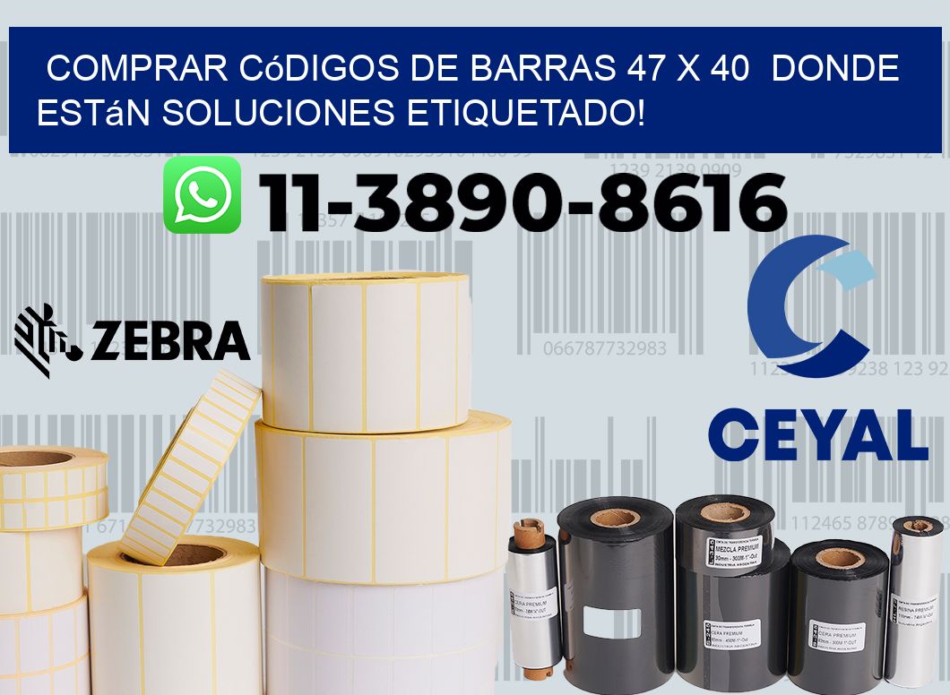 Comprar códigos de barras 47 x 40  donde están soluciones etiquetado!