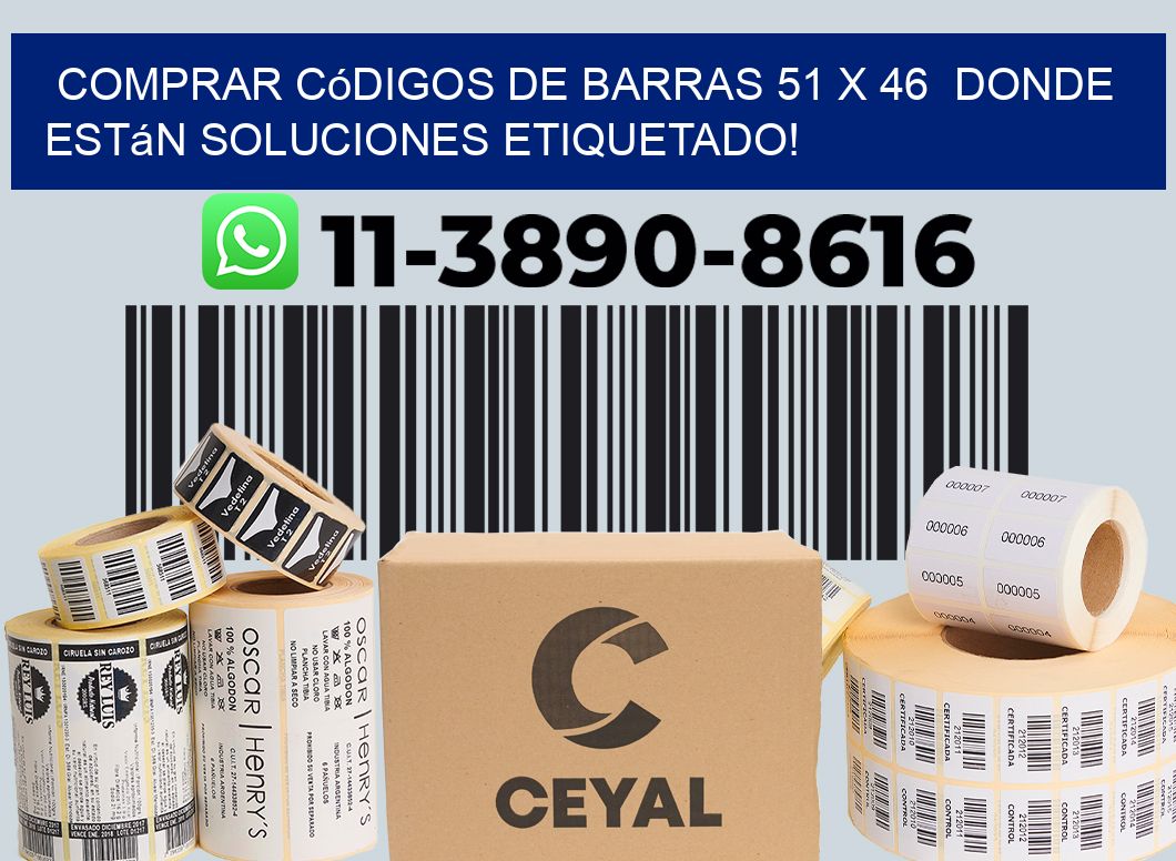 Comprar códigos de barras 51 x 46  donde están soluciones etiquetado!