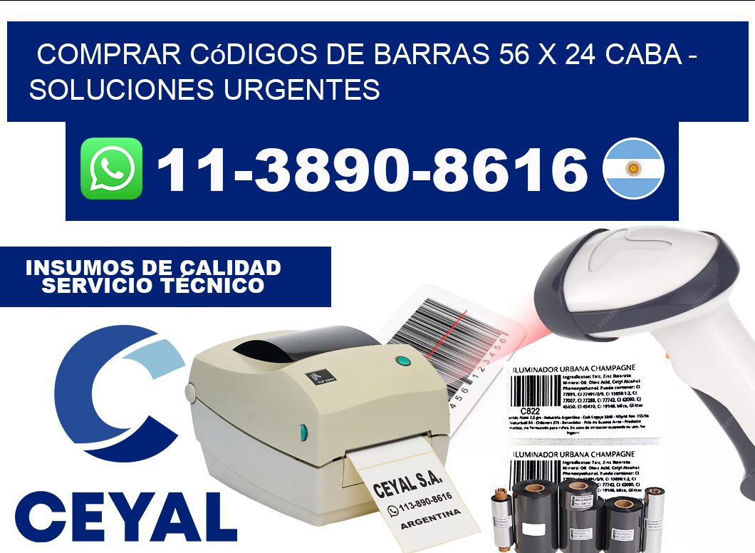 Comprar códigos de barras 56 x 24 CABA - soluciones urgentes