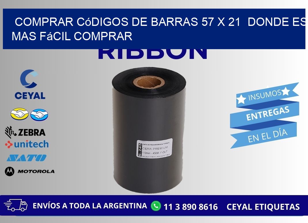 Comprar códigos de barras 57 x 21  Donde es mas fácil comprar
