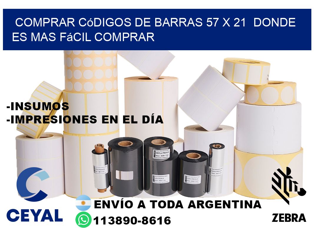 Comprar códigos de barras 57 x 21  Donde es mas fácil comprar