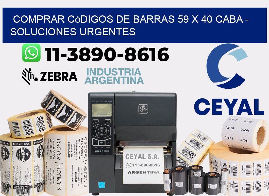 Comprar códigos de barras 59 x 40 CABA - soluciones urgentes