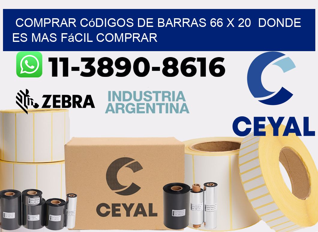 Comprar códigos de barras 66 x 20  Donde es mas fácil comprar